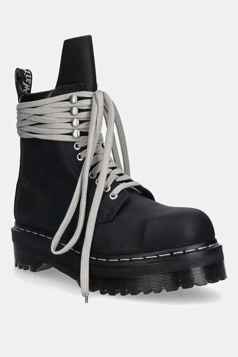 Sneakers och skor Rick Owens Rick Owens DRKSHDW x Dr. Martens Quad Sole Steel Toe Platform Boot Svart | DW02E6813.9001
