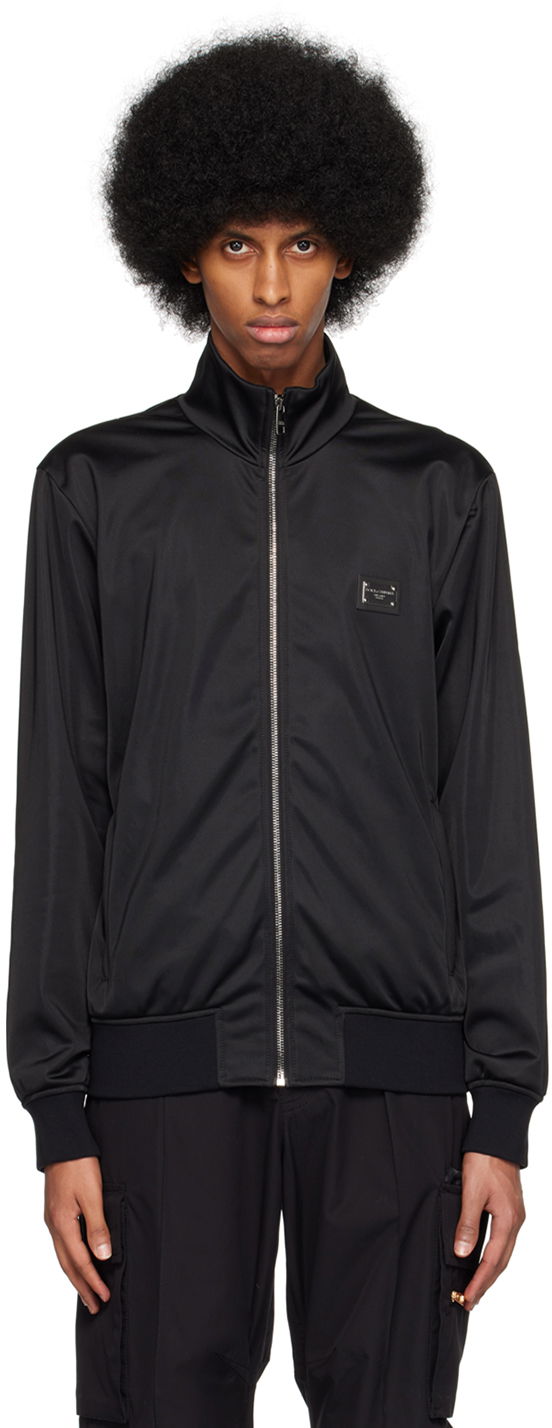 Jacka Dolce & Gabbana Black Patch Track Jacket Svart | G9ABKTHU7B0