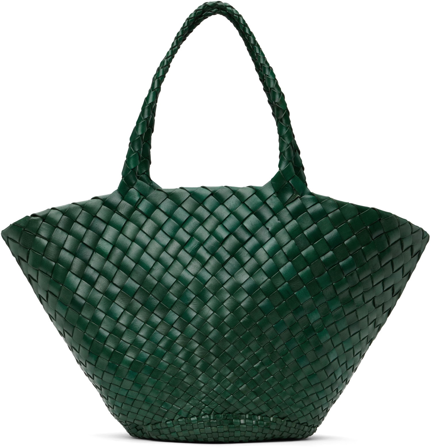 Tygpåse Dragon Diffusion Dragon Diffusion Egola Woven Leather Tote Grön | 8026, 0
