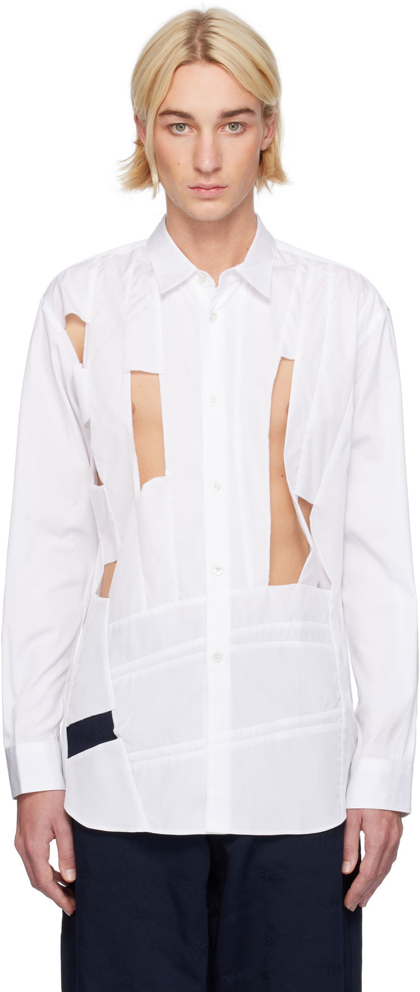 Skjorta Comme des Garçons Cutout Shirt Vit | FN-B032-051