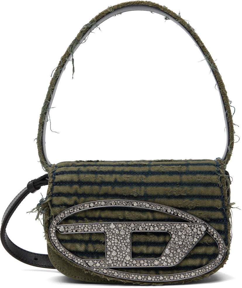 Handväska Diesel Diesel 1DR Denim Crystal-Embellished Bag Grön | X08396 P5567