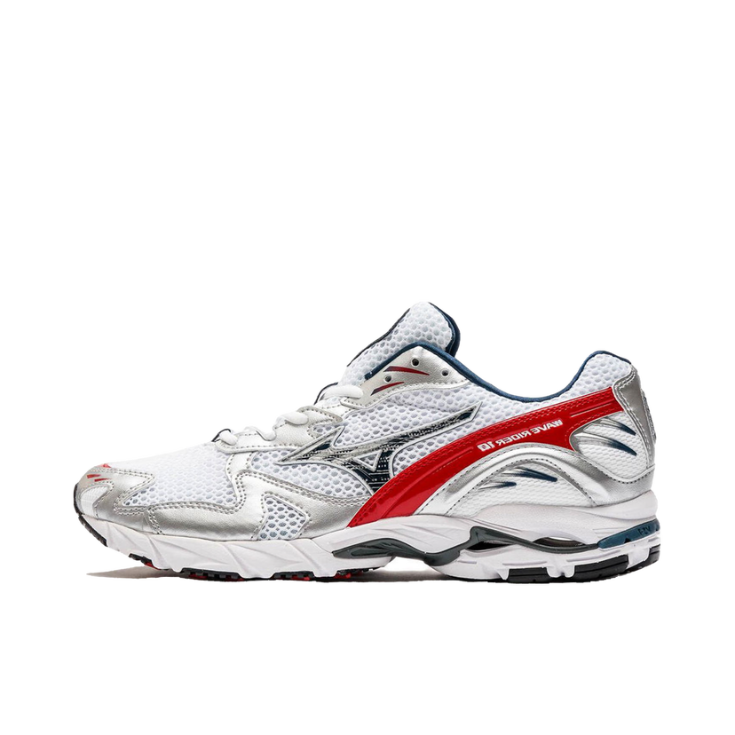 Löpning Mizuno Wave Rider 10 OG Pack High Risk Red Insignia Blue Metallisk | D1GA210408