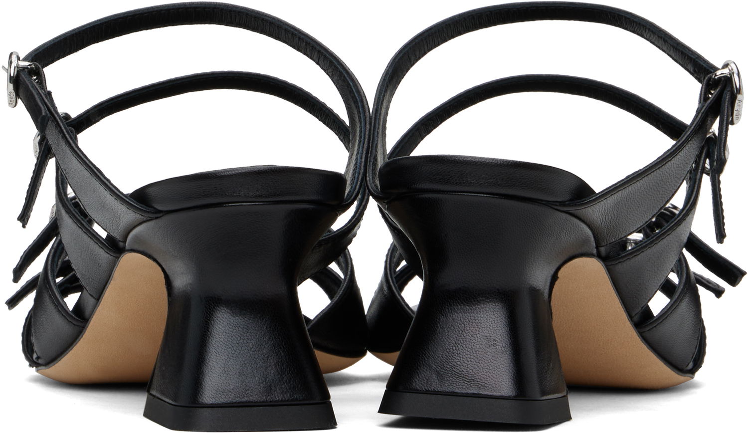 Klä Aeyde Aeyde Eanna Nappa Leather Heeled Sandals Svart | A11-HS-ARCS55TB151-SS25-800-007, 1