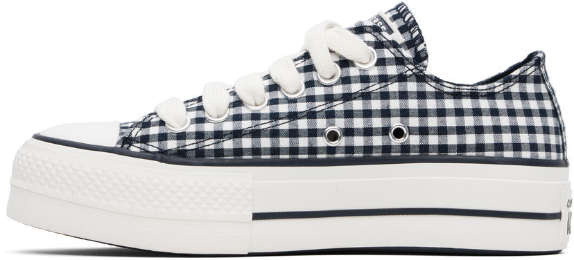 Sneakers och skor Converse Chuck Taylor All Star Lift Platform Gingham Mörkblå | A13664C
