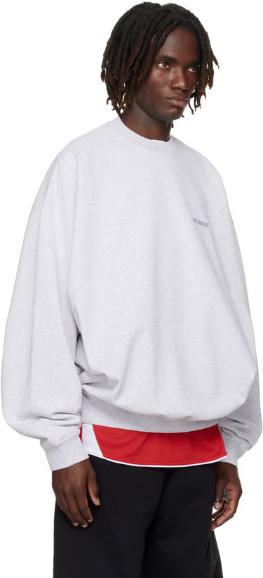 Sweatshirt VETEMENTS Vetements Logo Oversized Sweatshirt Grå | UH76CW100G, 4