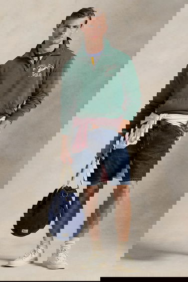 Sweatshirt Polo by Ralph Lauren Polo Ralph Lauren Lscnm3 Long Sleeve Half Zip Sweatshirt Grön | 710972670, 2