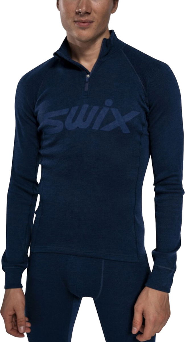 Strumpor SWIX Swix RaceX Merino Half Zip Top Blå | 10120-23-75100