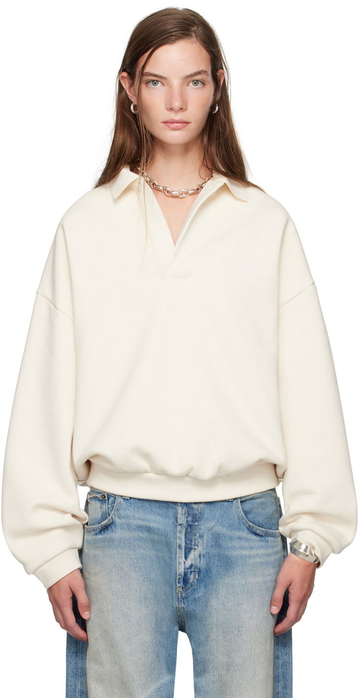 Sweatshirt Fear of God ESSENTIALS Single-Button Polo Vit | 192BT244392F