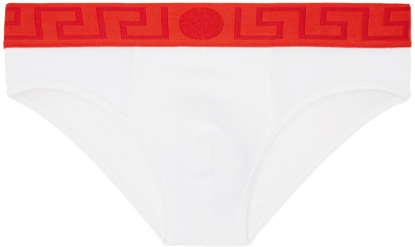 Kropp Versace Greca Border Briefs Vit | AU10027_1A10011