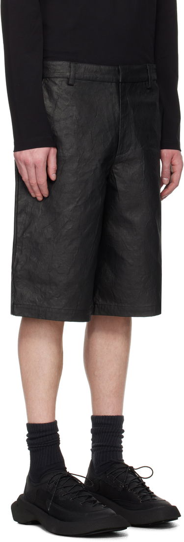 Shorts HELIOT EMIL Armada Textured Wide-Leg Shorts Svart | SS25_M_10_195_BLK01, 1