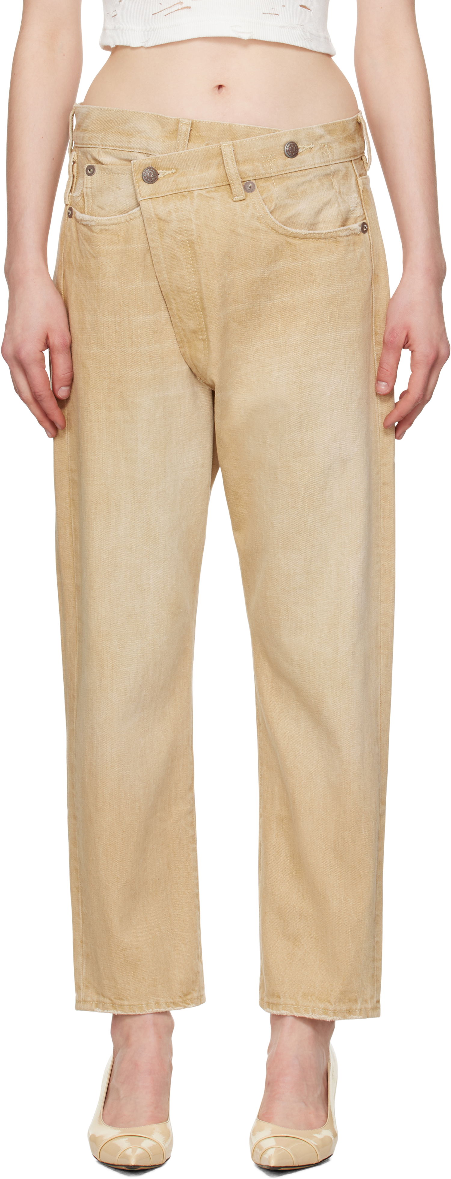 Jeans R13 R13 Crossover Jeans Beige | R13W2048-D235A, 0