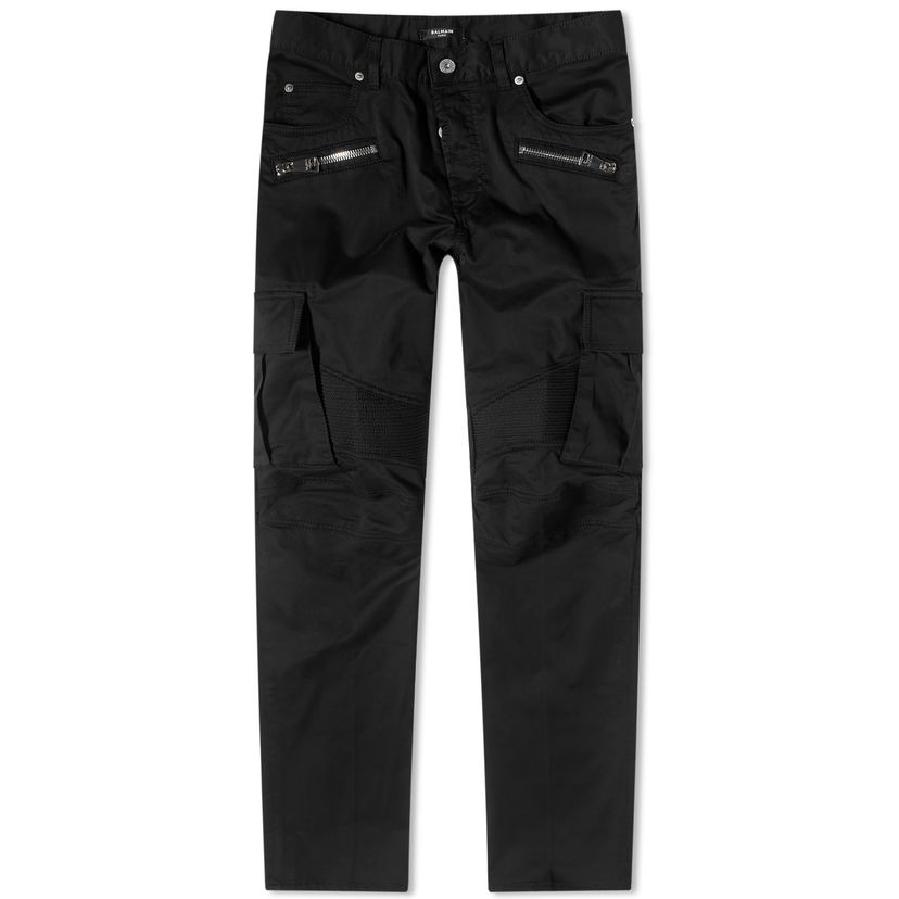 Jeans Balmain Balmain Cargo Biker Jeans Svart | BH1MH016CD96-0PA