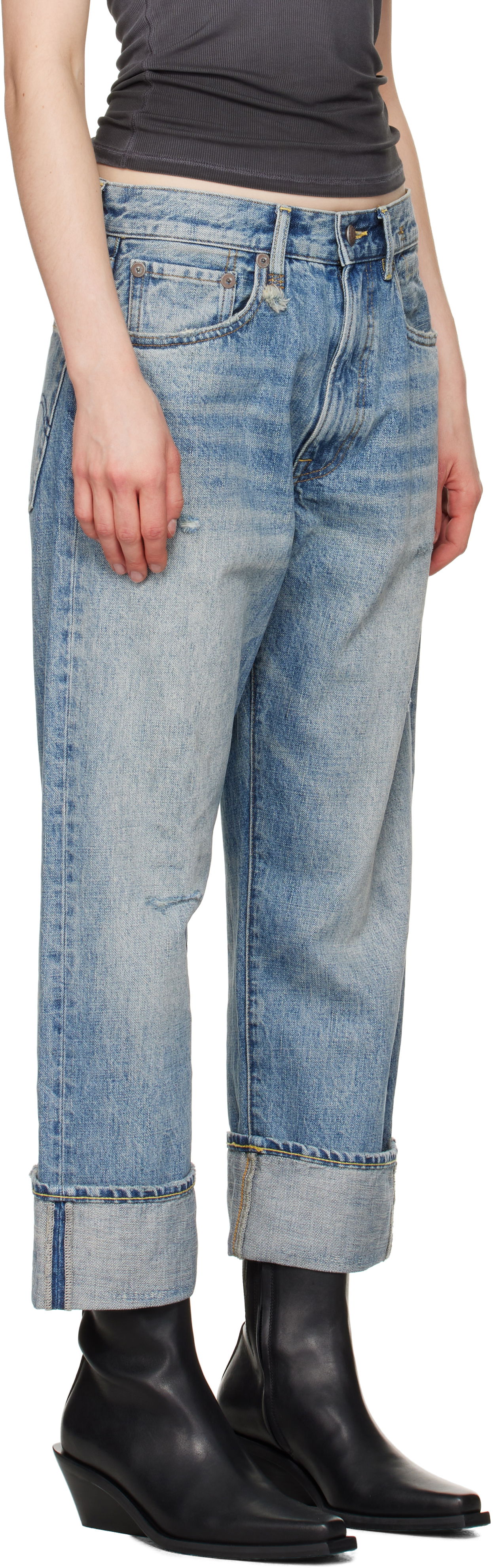 Jeans R13 R13 Cuffed X-Boyfriend Jeans Blå | R13WD111-D149D, 1