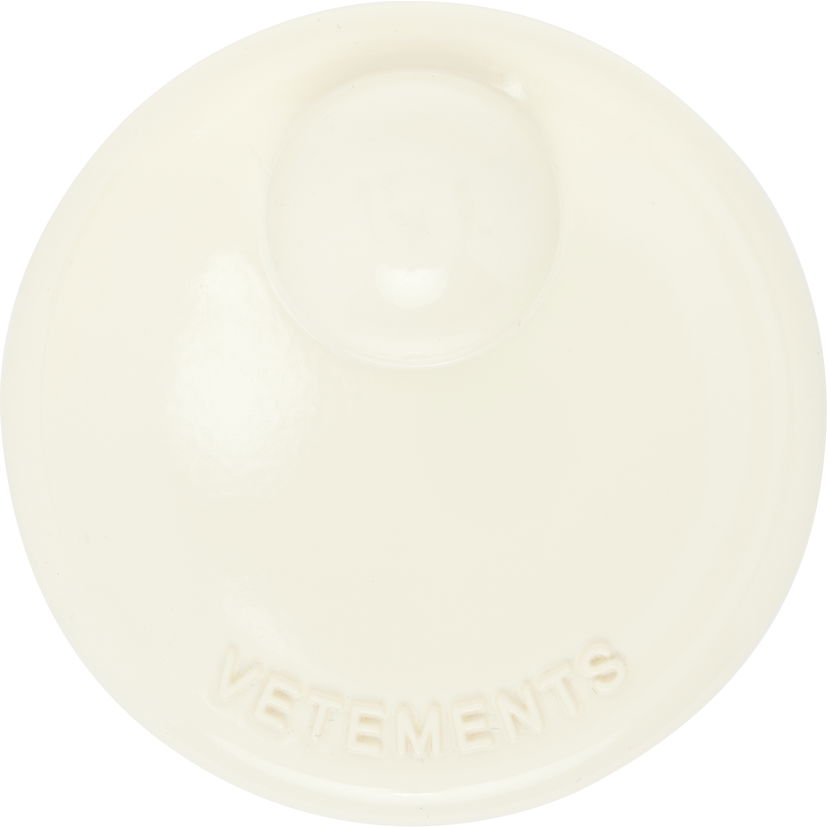 Pin VETEMENTS VETEMENTS Security Tag Brooch Vit | UH76ST300W