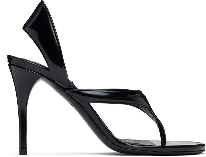 Sneakers och skor Alaïa ALAÏA Heeled Thong Sandals Svart | AA3S122CK301