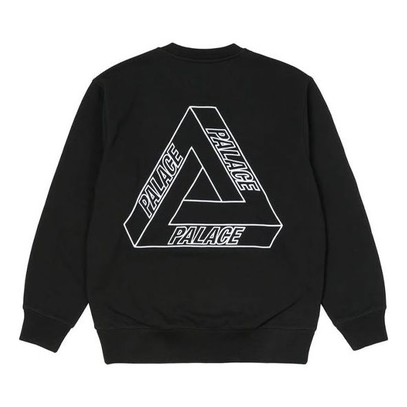 Sweatshirt Palace Palace Outliner Crewneck Sweatshirt with Back Print Svart | P20CS140