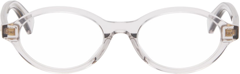 Solglasögon Bottega Veneta Bottega Veneta Triangle Stud Logo Round Glasses Grå | BV1367O-004