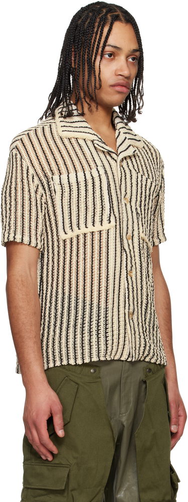 Skjorta Andersson Bell Andersson Bell Sheer Knit Striped Shirt Beige | atb1235m, 1