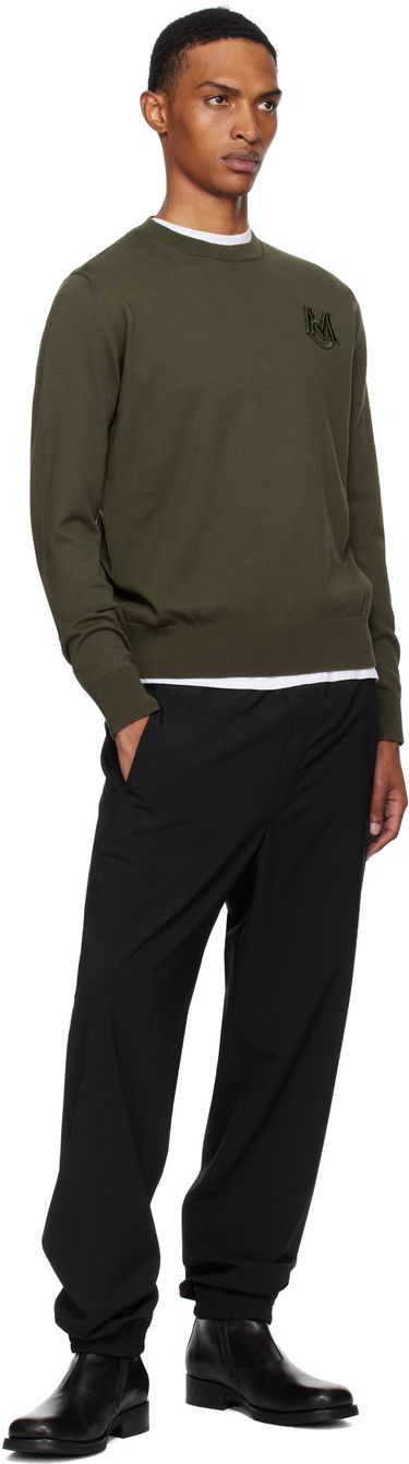 Sweater Moncler Moncler Embroidered Monogram Cotton Sweater Grön | K20919C00013M1113, 4