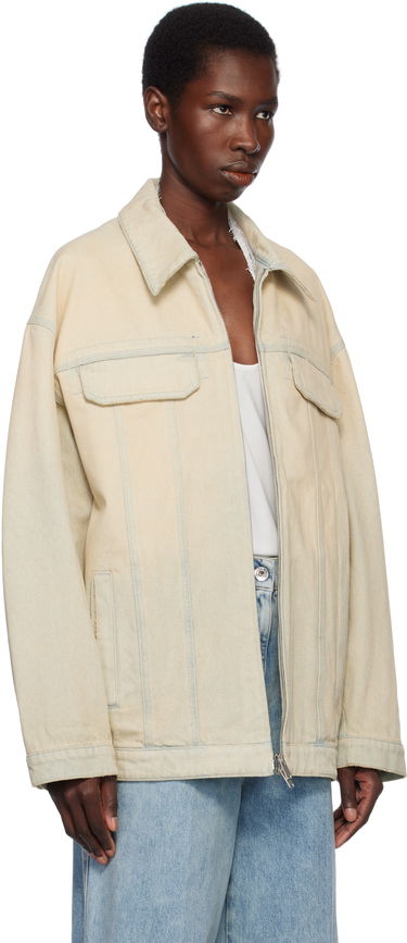 Jacka Stella McCartney Stella McCartney Sand Overdyed Denim Jacket Beige | 6D03853SQH18, 1