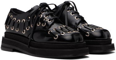 Klä Simone Rocha Simone Rocha Heart Toe Platform Grommet Brogues Svart | LOF2 0740, 3