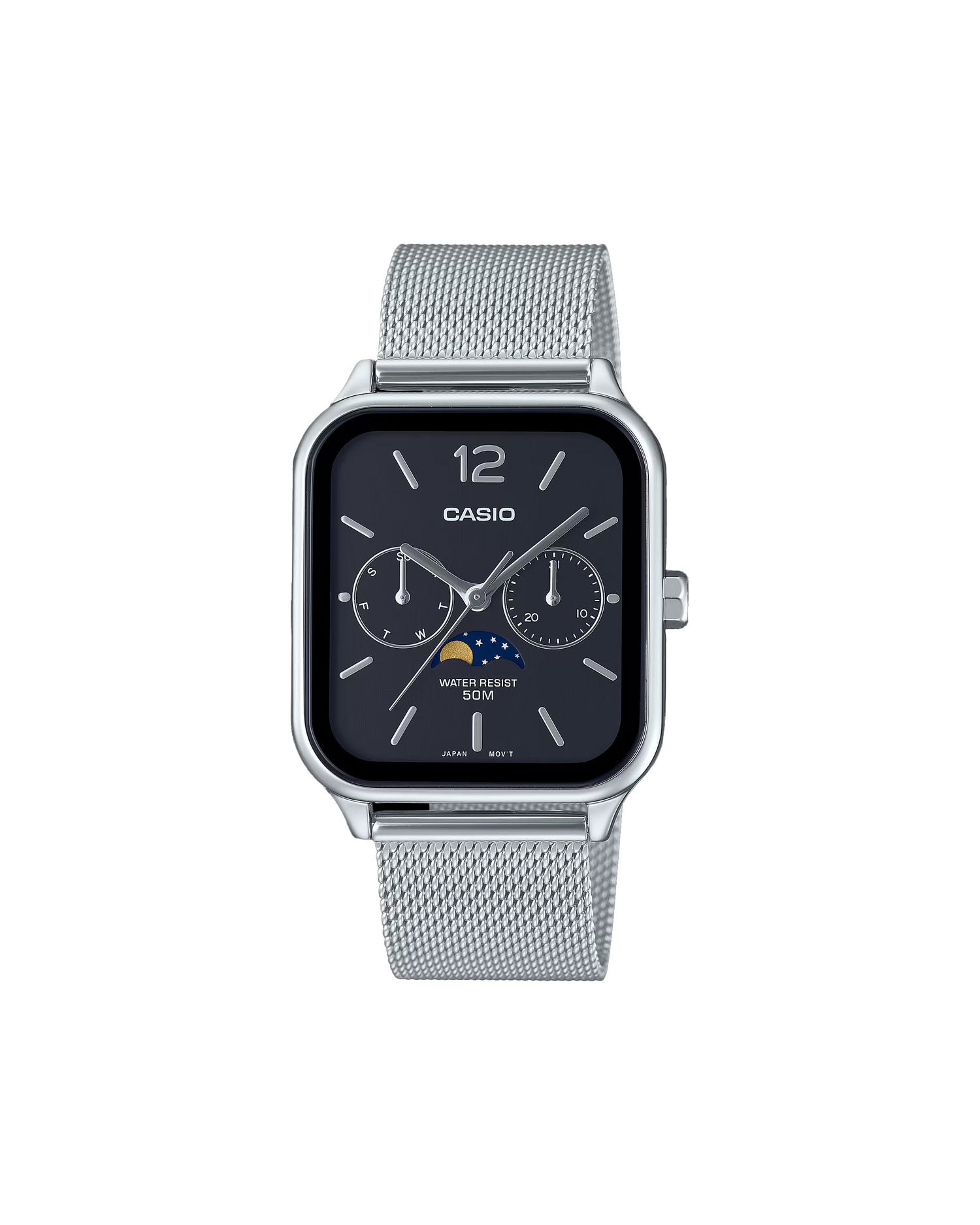Klocka CASIO Watch with Day and Date Display and Moon Phase Subdial Metallisk | MTP-M305M-1AVER, 0