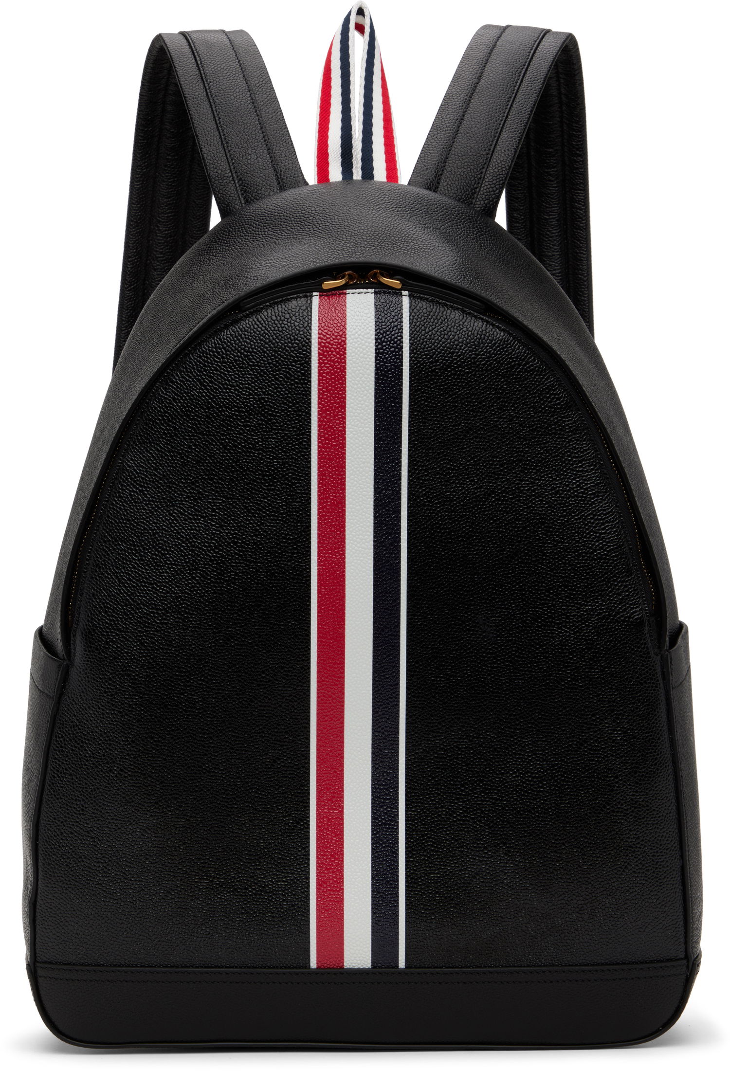 Ryggsäck Thom Browne Thom Browne Pebble Grain RWB Stripe Backpack Svart | UAG233A-00198, 0