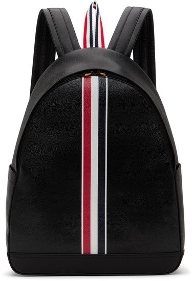 Ryggsäck Thom Browne Thom Browne Pebble Grain RWB Stripe Backpack Svart | UAG233A-00198, 0