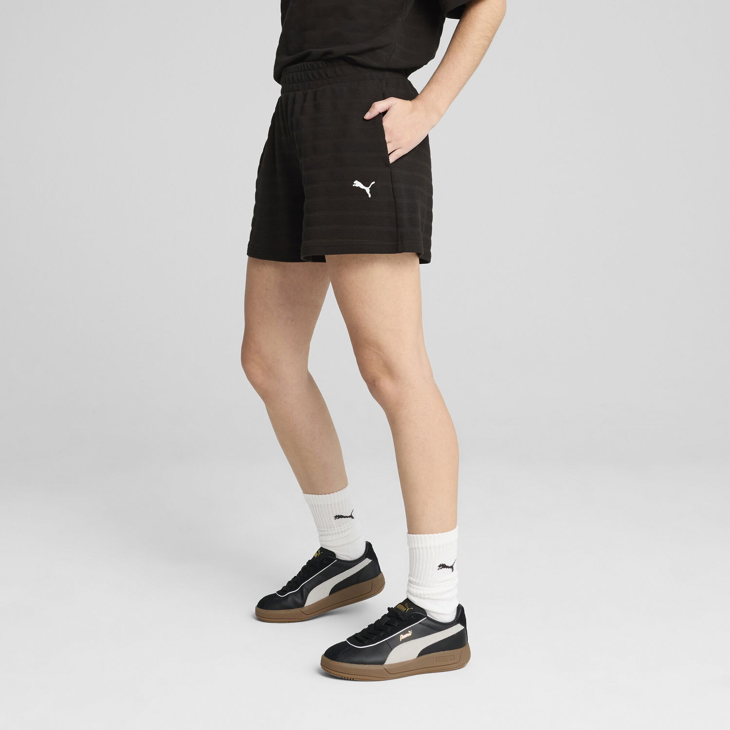 Shorts Puma ESS Elevated Structured 5" High-Waisted Shorts Svart | 685028_01, 0
