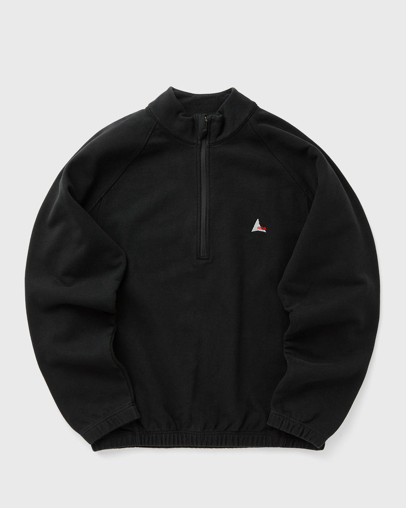 Sweatshirt ROA Heavy Half Zip Sweatshirt Svart | RBMW0334FA241