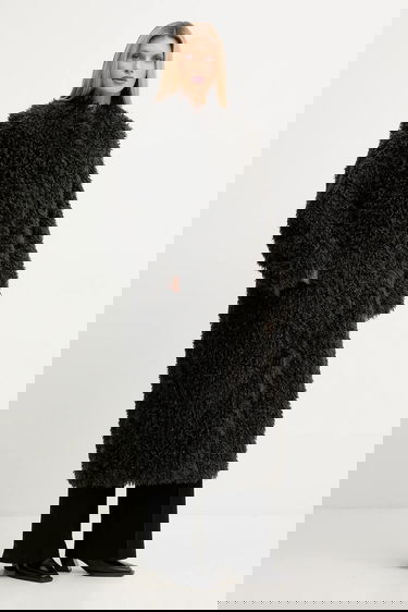 Rockar STAND STUDIO Stand Studio Carolina Faux Fur Coat Svart | 66577.9422, 3