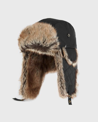 Hatt Barbour Cleadon Faux Fur Trapper Hat Svart | MHA0711BK11, 2