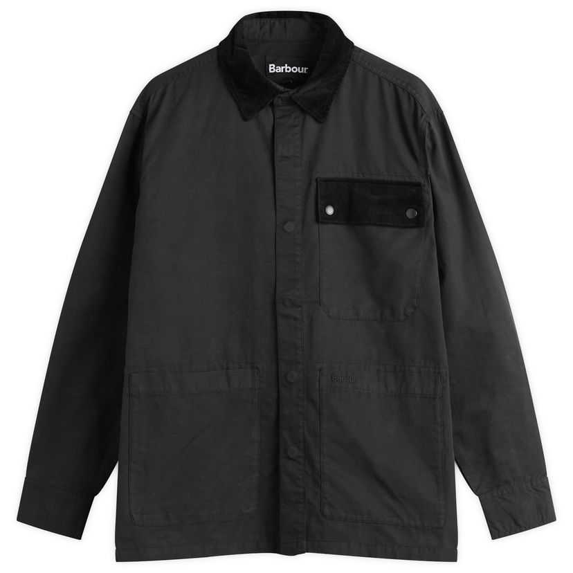 Skjorta Barbour Heritage + Silverbay OS Twill Overshirt, Size Large Svart | MOS0438BK31