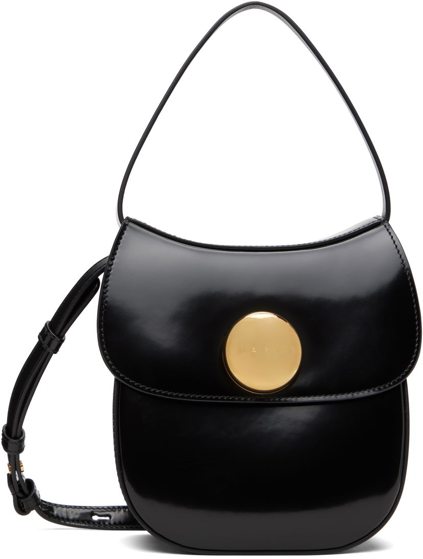Handväska Marni Marni Leather Butterfly Small Bag Svart | SBMP0218U0 P7943