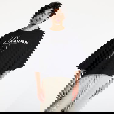 Sweatshirt Rick Owens Rick Owens DRKSHDW x Champion Tommy Cropped T-Shirt Svart | CM01E1677 CHJG 09, 0