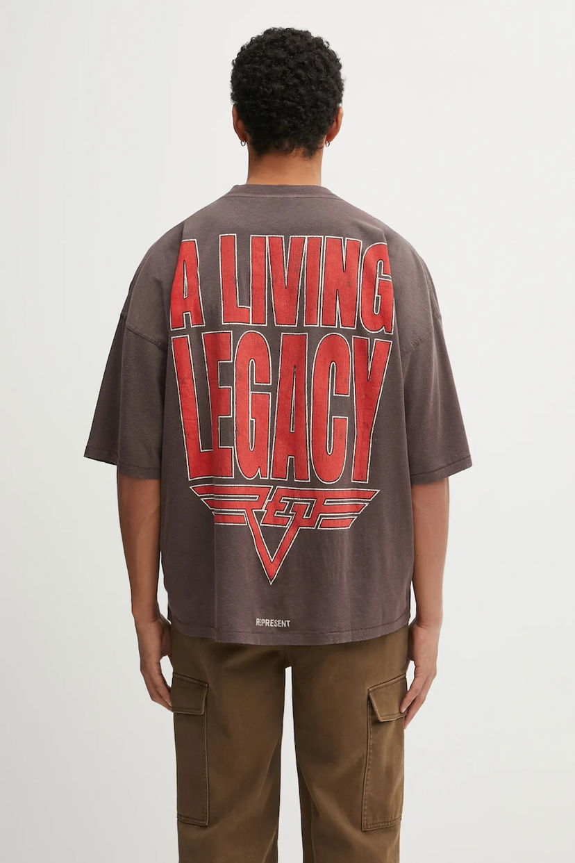 T-shirt Represent Clo Reversible Living Legacy Tour Printed Oversized T-Shirt Grå | MLM100176