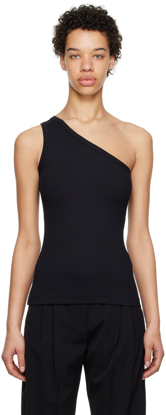 Linne Stella McCartney Single-Shoulder Tank Top Svart | 6J02043SPX31