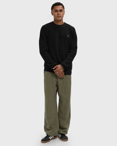 Sweater Fred Perry Fred Perry Waffle Stitch Jumper Svart | K6507-102, 2