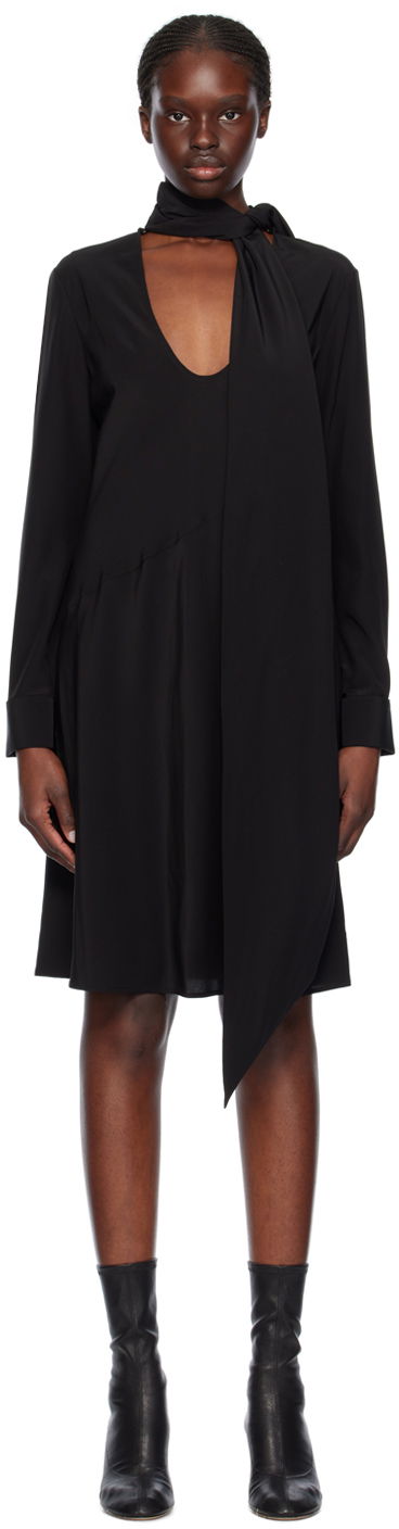 Klä Helmut Lang Helmut Lang Scarf Midi Dress Svart | O01HW605