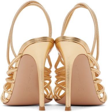Sneakers och skor Gianvito Rossi Hellen Square Toe Heeled Sandals Metallisk | G32488-15RIC-NPS, 1