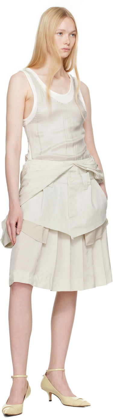 Kjol Maison Margiela Maison Margiela Midi Dress Beige | S51DD0029 MTN060, 4