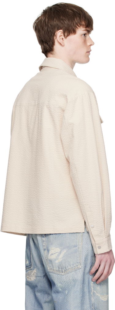 Skjorta Represent Clo Represent Textured Long Sleeve Shirt Beige | MLM100312, 2