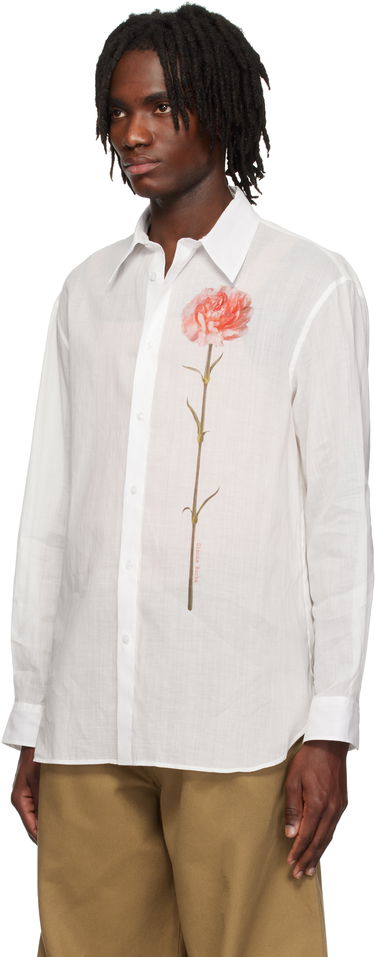 Skjorta Simone Rocha Simone Rocha Carnation Print Easy Shirt Vit | 5185P31A 1210, 3