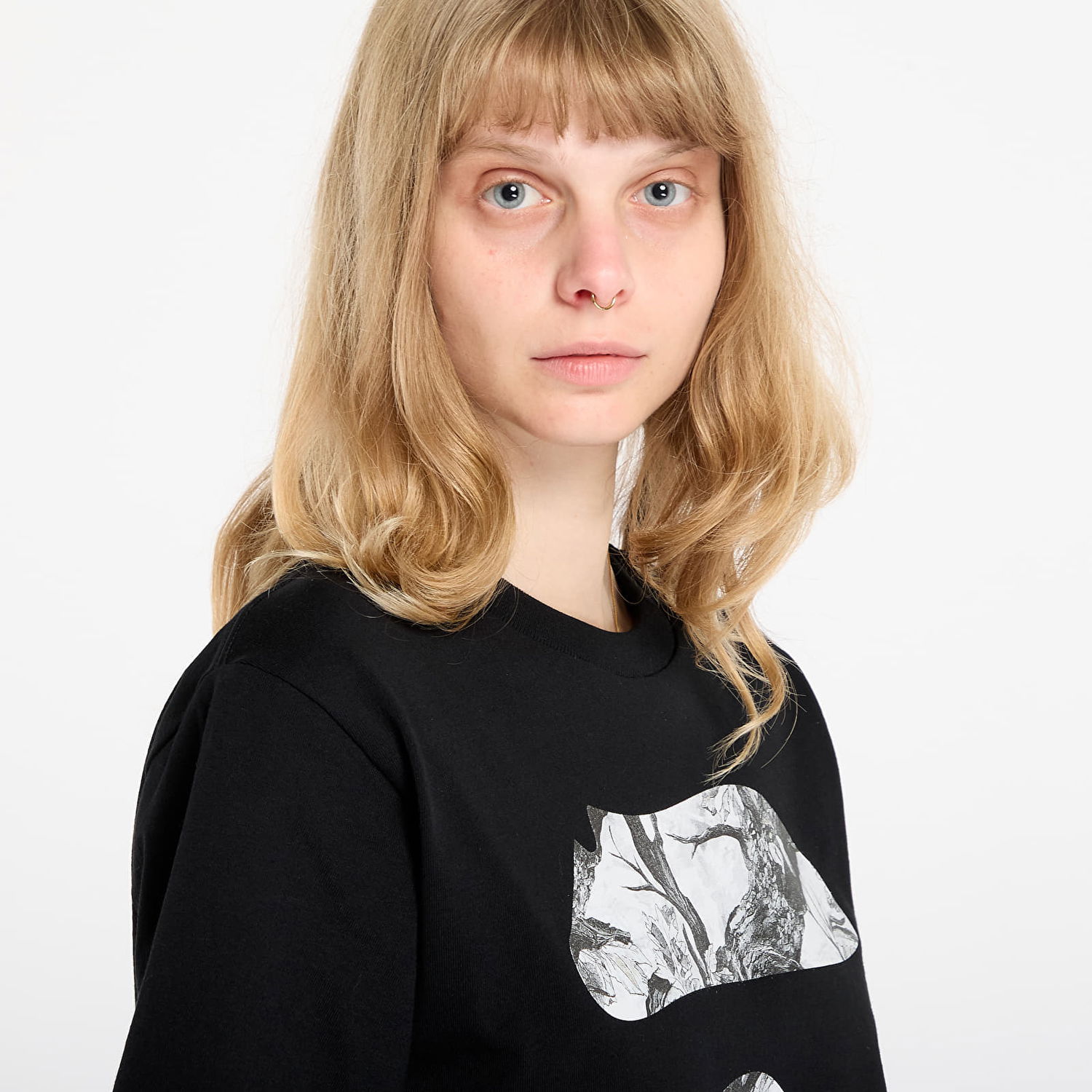 T-shirt BAPE Tree Edge Camo Ape Face T-Shirt Svart | 001TEL801032MBK1, 1