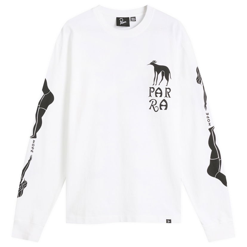 T-shirt By Parra Parra Dog Training Graphic Long Sleeve T-Shirt Vit | 54110-WHT
