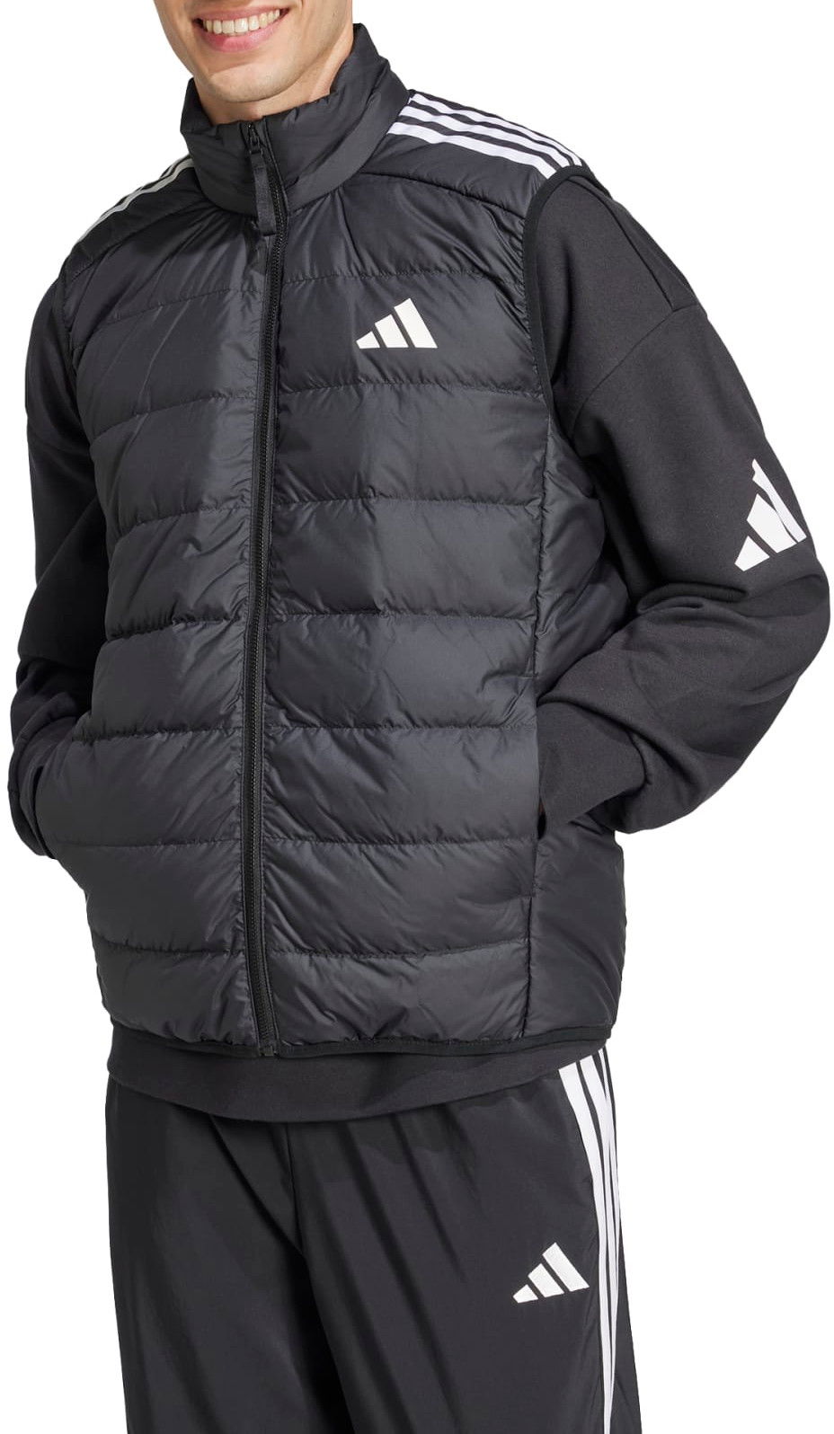 Väst adidas Originals Essentials 3-Stripes Light Down Vest Svart | jj1203, 1