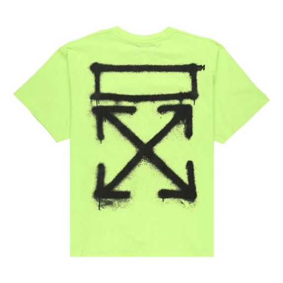 T-shirt Off-White Virgil Abloh Spray Painting Oversize T-Shirt Grön | OMAA038R201850156210