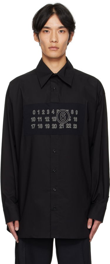 Skjorta Maison Margiela MM6 Maison Margiela Long Sleeve Shirt with Numbers Print Svart | SH0NH0014 M35256, 0