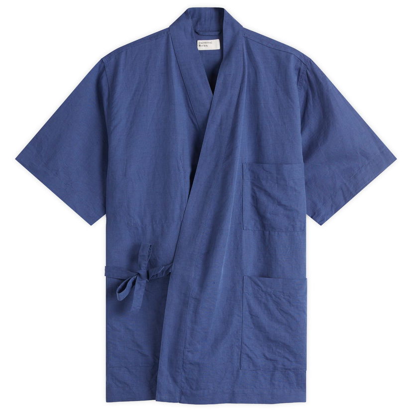 Skjorta Universal Works Kyoto Work Shirt, Size Large Blå | P32047-BLU
