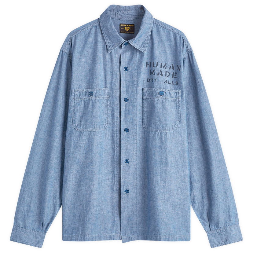 Skjorta Human Made Military Chambray Shirt Blå | HM28SH001-IN